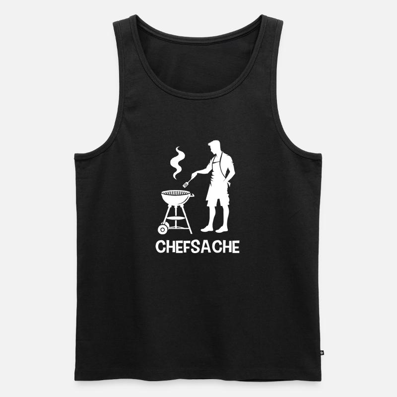 Grillen - Männer Premium Bio Tank Top - Schwarz