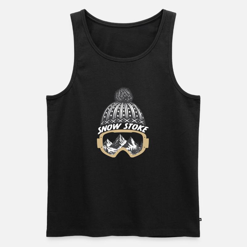 Snow Stoke - Männer Premium Bio Tank Top - Schwarz