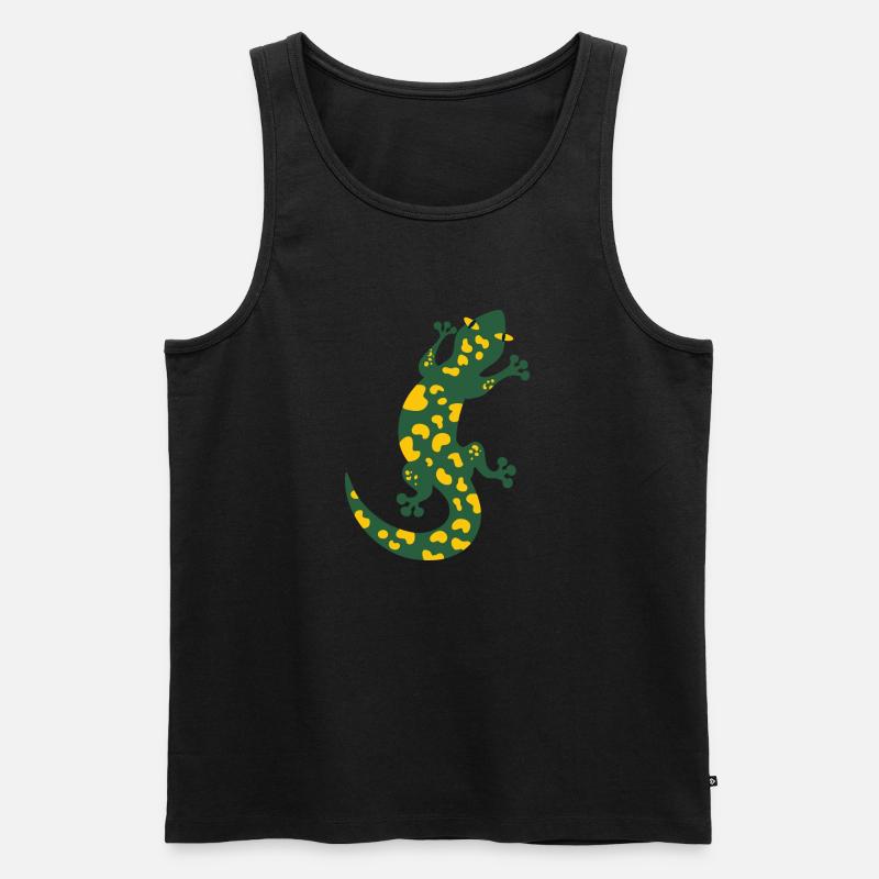 Salamander - Männer Premium Bio Tank Top - Schwarz