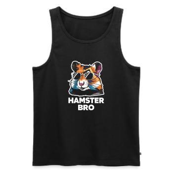 Un design amusant pour les amateurs de hamsters - Débardeur bio Premium Homme - noir - Devant - Michal (187cm)