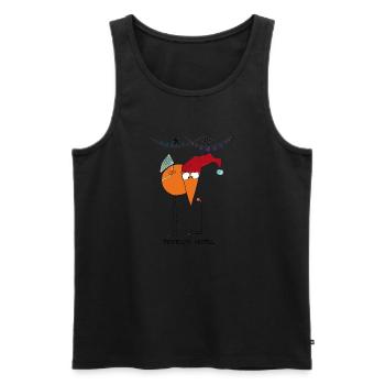 Merry Christmas Shadok - Men's Premium Organic Tank Top - black - Front - AI Model Male 178 light (178cm)