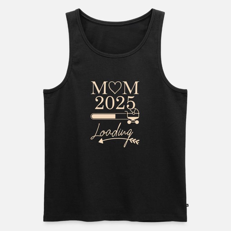 mom loading 2025 - Männer Premium Bio Tank Top - Schwarz