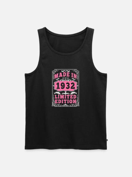 Vintage Født i 1932 laget i 1932 93 år gammel. Art_20 - Premium økologisk Tanktop for menn - svart