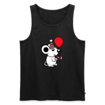 Mouse Birthday Party Birthday Party Party Hat - Men's Premium Organic Tank Top - black - Front - Michal (187cm)