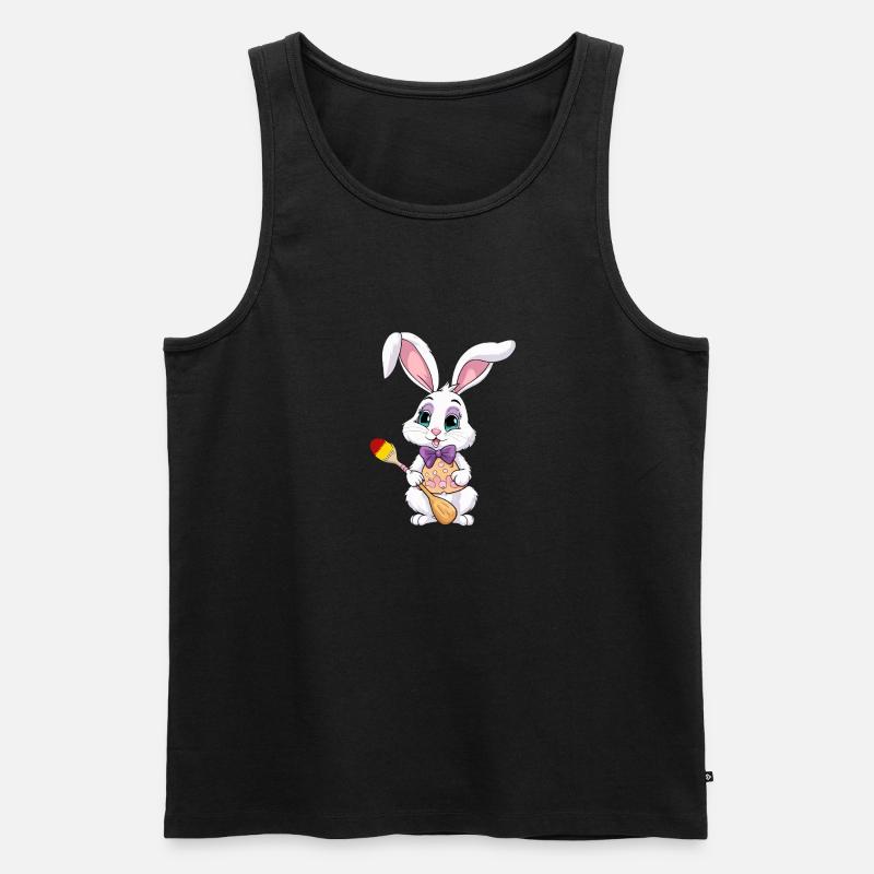 Easter bunny with Easter eggs - Men's Premium Organic Tank Top - black