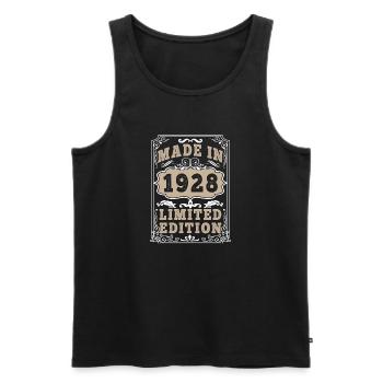 Original 1928 Vintage Vintage Retro Birthday - Men's Premium Organic Tank Top - black - Front - Michal (187cm)