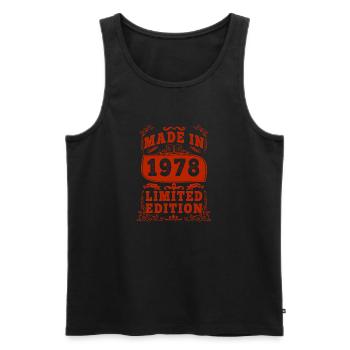 1978 Geburtstag 1978 Jahrgang 1978 Geburtstag - Männer Premium Bio Tank Top - Schwarz - Vorne - AI Model Male 178 light (178cm)