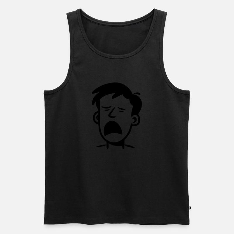 Ermüdung - Männer Premium Bio Tank Top - Schwarz