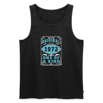 Original 1972 Vintage Retro. Geburtstag T-Shirt 2 - Männer Premium Bio Tank Top - Schwarz - Vorne - Michal (187cm)