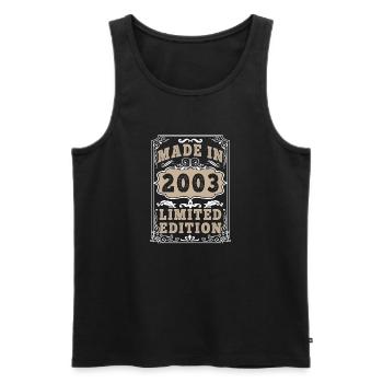Original 2003 Vintage Vintage Retro Birthday - Men's Premium Organic Tank Top - black - Front - Michal (187cm)