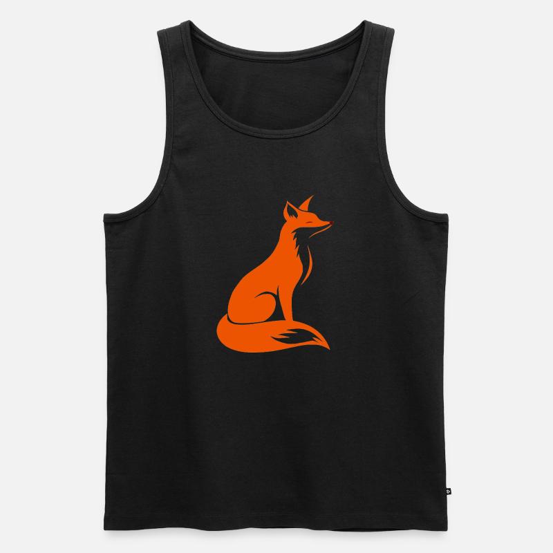 Fuchs - Männer Premium Bio Tank Top - Schwarz