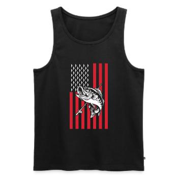 Angeln Angler Angelrute - Männer Premium Bio Tank Top - Schwarz - Vorne - Michal (187cm)