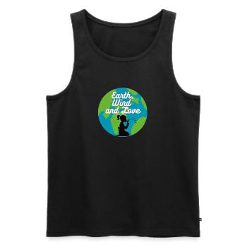 Earth, Wind & Love - Débardeur bio Premium Homme - noir - Devant - Michal (187cm)