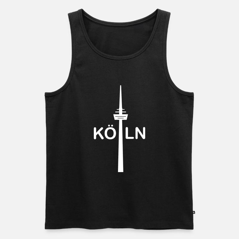 Fernsehturm das Wahrzeichen von Köln - Männer Premium Bio Tank Top - Schwarz