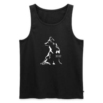 Silhouette Australienne Berger Australien Wilsigns - Débardeur bio Premium Homme - noir - Devant - Michal (187cm)