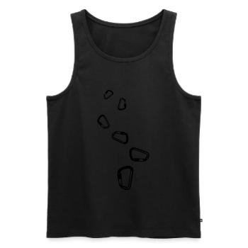 Climbing equipment carabiners - Men's Premium Organic Tank Top - black - Front - AI Model Male 178 light (178cm)