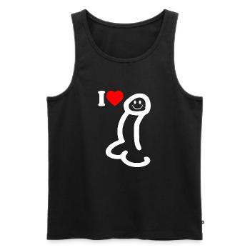 I love cock - Débardeur bio Premium Homme - noir - Devant - AI Model Male 178 light (178cm)