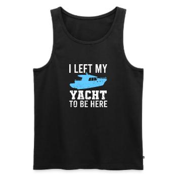 Yacht Segelschiff Vintage Sailing Sprüche - Männer Premium Bio Tank Top - Schwarz - Vorne - Michal (187cm)