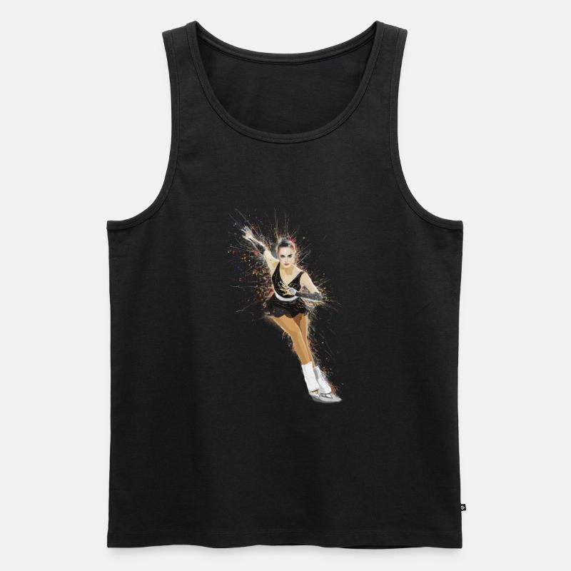 Dynamisches Eiskunstlaufen für einen - Männer Premium Bio Tank Top - Schwarz