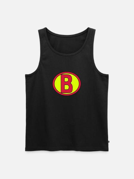 Super, Superheld, Superheldin, Hero, B - Men's Premium Organic Tank Top - black