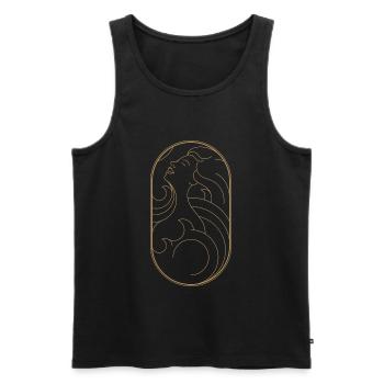 Beauty Artdeco Digital Art Prints - Sammlerstücke - Männer Premium Bio Tank Top - Schwarz - Vorne - AI Model Male 178 light (178cm)