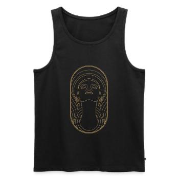 Beauty Artdeco Digital Art Prints - Objets de collection - Débardeur bio Premium Homme - noir - Devant - AI Model Male 178 light (178cm)