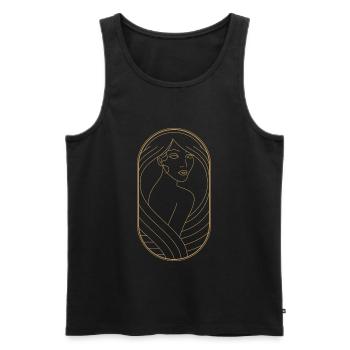 Beauty Artdeco Digital Art Prints - Sammlerstücke - Männer Premium Bio Tank Top - Schwarz - Vorne - AI Model Male 178 light (178cm)