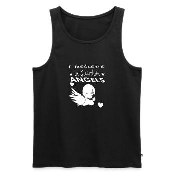 an Schutzengel glauben Engelsflügel Geschenkidee - Männer Premium Bio Tank Top - Schwarz - Vorne - Michal (187cm)