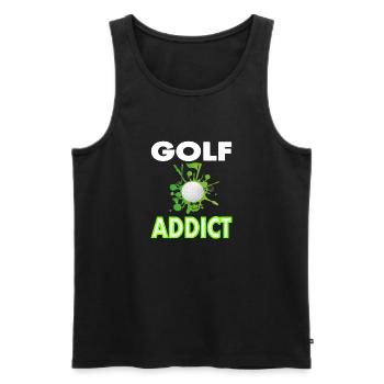 Golfer Golfer Golf Play Golf Course Gift - Men's Premium Organic Tank Top - black - Front - AI Model Male 178 light (178cm)