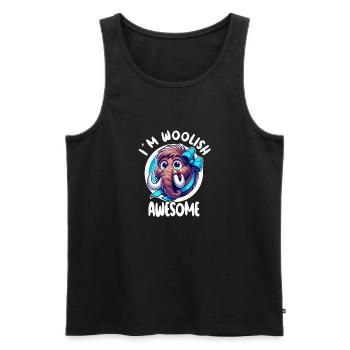 I ́m Woolish Awesome Cute Mammoth - Men's Premium Organic Tank Top - black - Front - Michal (187cm)