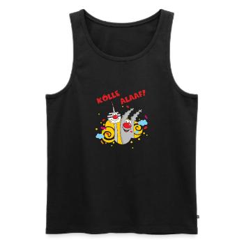 Karneval Kölle Alaaf RAHMENLOS Geschenk Fasching - Männer Premium Bio Tank Top - Schwarz - Vorne - AI Model Male 178 light (178cm)
