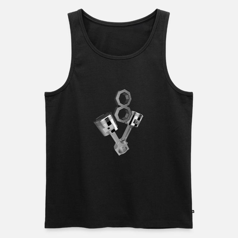 V8 - Männer Premium Bio Tank Top - Schwarz