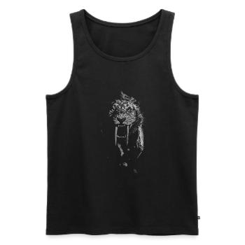 saber-toothed predatorbig cat tiger wildcat - Men's Premium Organic Tank Top - black - Front - Michal (187cm)