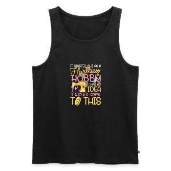 Harmless hobby - Men's Premium Organic Tank Top - black - Front - AI Model Male 178 light (178cm)