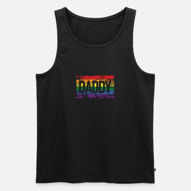Papa - Männer Premium Bio Tank Top - Schwarz