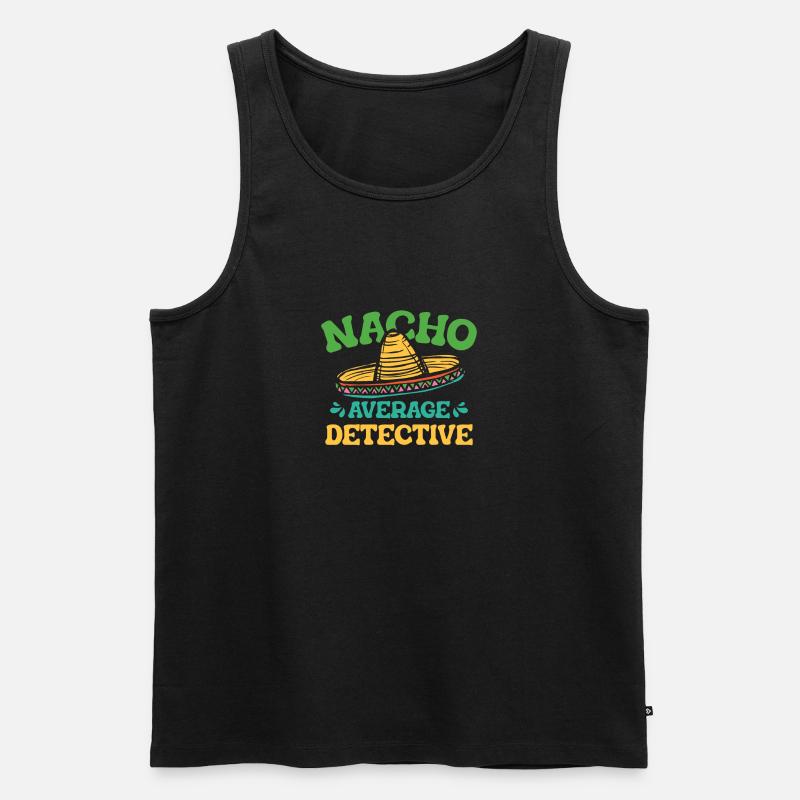Nacho-Detektiv - Männer Premium Bio Tank Top - Schwarz