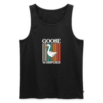 Goose Whisperer - Men's Premium Organic Tank Top - black - Front - AI Model Male 178 light (178cm)
