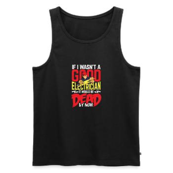 Good electrician - Men's Premium Organic Tank Top - black - Front - AI Model Male 178 light (178cm)