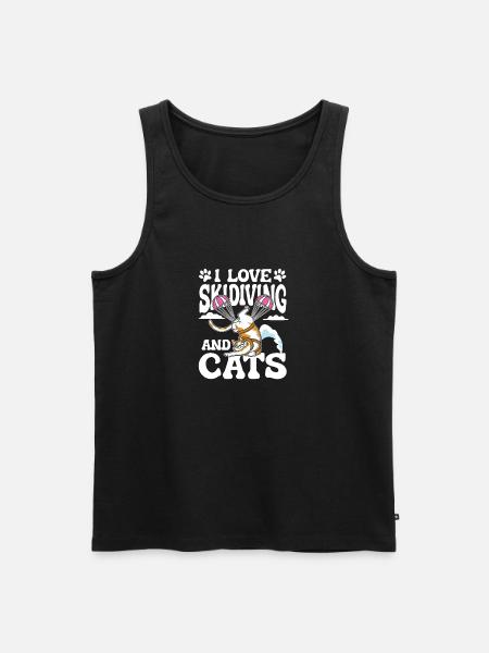 Parachute & Cats - Men's Premium Organic Tank Top - black