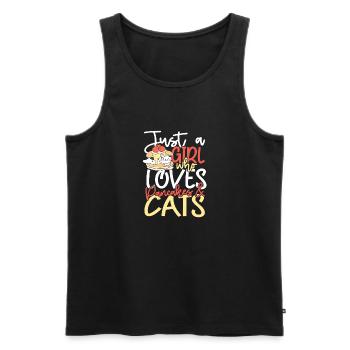 Girls Pancakes - Men's Premium Organic Tank Top - black - Front - Michal (187cm)