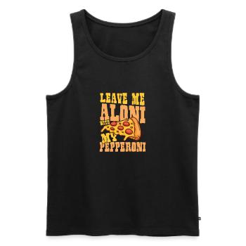 Leave me alone - Men's Premium Organic Tank Top - black - Front - AI Model Male 178 light (178cm)