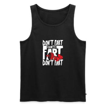 Don't fart - Men's Premium Organic Tank Top - black - Front - Michal (187cm)