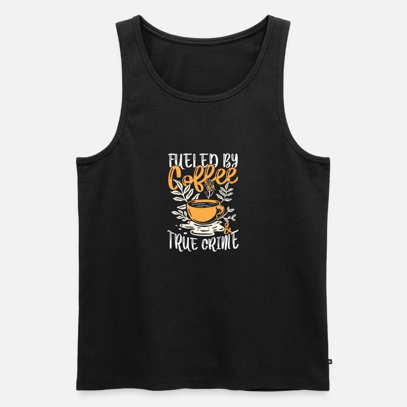 Kaffee angetrieben - Männer Premium Bio Tank Top - Schwarz