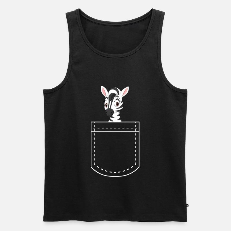 Zebra - Männer Premium Bio Tank Top - Schwarz
