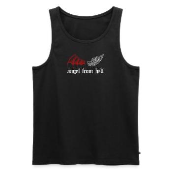 Angel From Hell - Grunge Aesthetic Clothes Occult - Men's Premium Organic Tank Top - black - Front - AI Model Male 178 light (178cm)