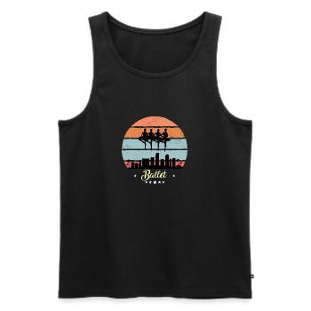 Ballett Tanzen Vintage Retro Sport Sonnenuntergang - Männer Premium Bio Tank Top - Schwarz - Vorne - Michal (187cm)