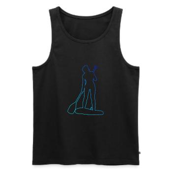 Stand up Paddle Board Sup Hommes Femmes Standup P - Débardeur bio Premium Homme - noir - Devant - Michal (187cm)