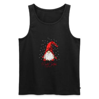 Christmas Xmas elf elf - Men's Premium Organic Tank Top - black - Front - Michal (187cm)