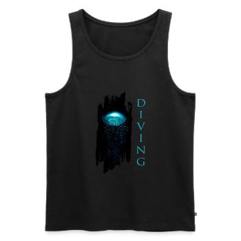 Diving - Männer Premium Bio Tank Top - Schwarz - Vorne - Michal (187cm)