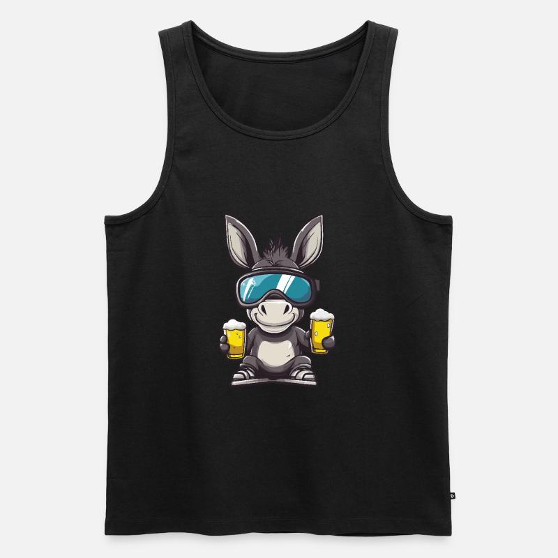 Esel Apres Ski Bier - Männer Premium Bio Tank Top - undefined
